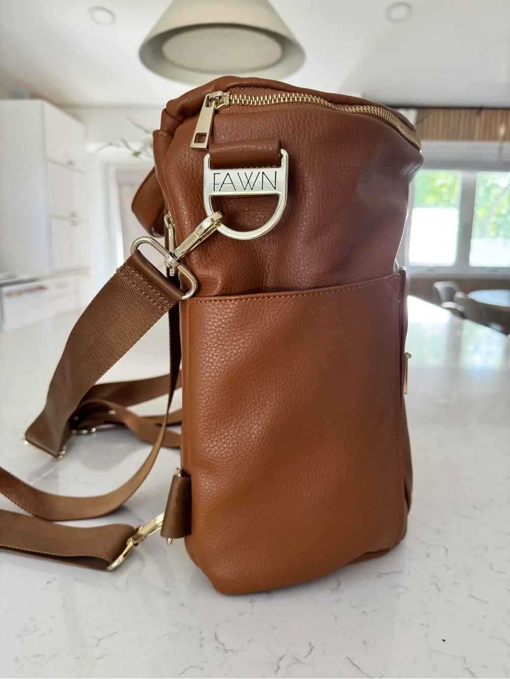 Fawn Design Brown diaper bag Backpack Tote